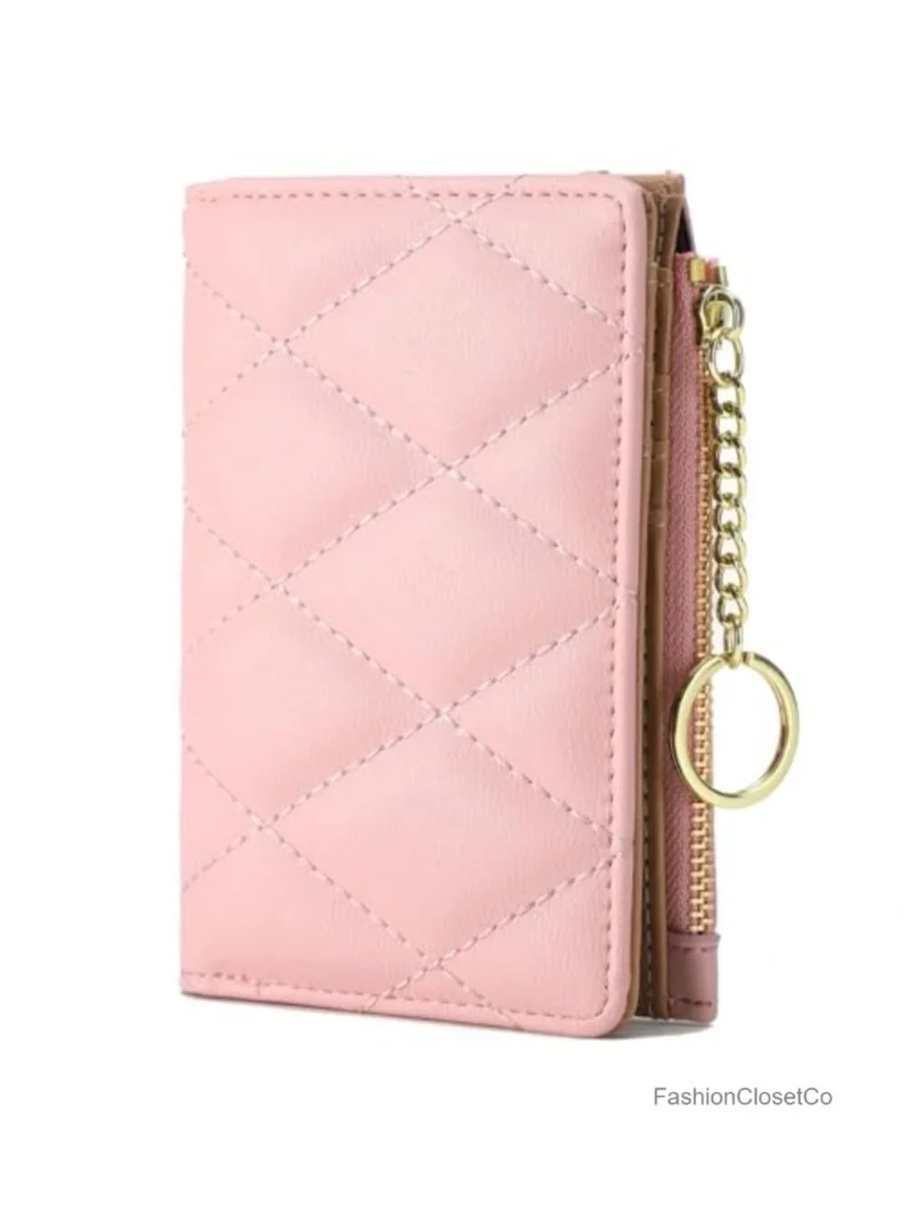 Women's PU Leather Bifold Wallet with Zipper Coin Pocket and Card Slots